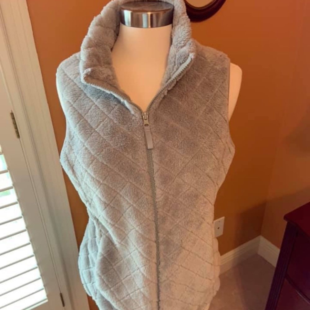 Quilted fleece vest